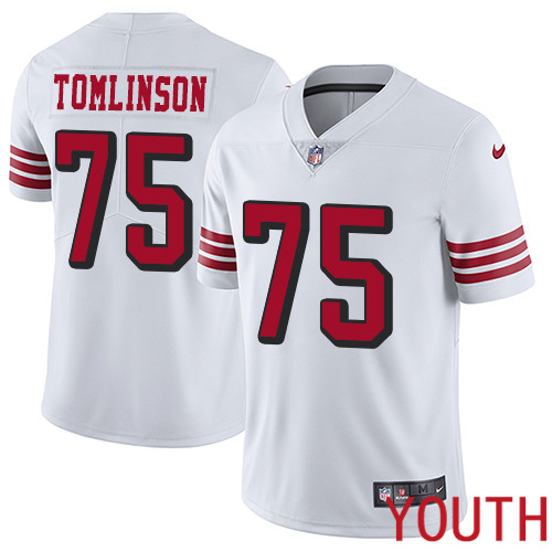 San Francisco 49ers Limited White Youth Laken Tomlinson NFL Jersey #75 Rush Vapor Untouchable